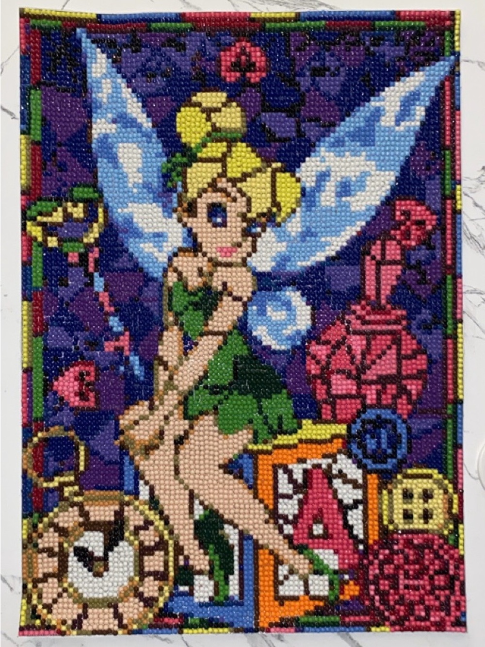 Disney Tinker Bell Mosaic Wall Art - Purple, Green, Blue, Pink, Yellow
